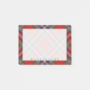 Regal Scottish Clan MacFarlane Tartan Post-it Klebezettel