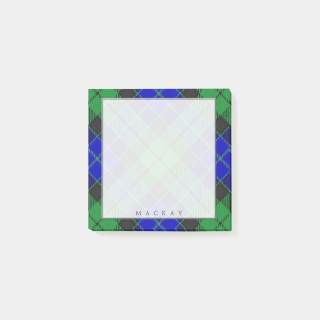 Regal Scottish Clan MacKay Tartan Post-it Klebezettel (Vorderseite)