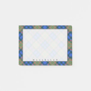 Regal Scottish Clan MacLellan Tartan Post-it Klebezettel