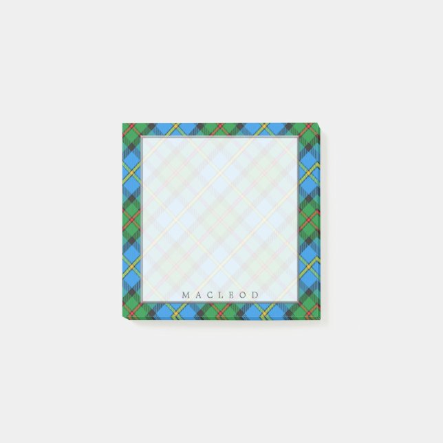 Regal Scottish Clan MacLeod von Harris Tartan Post-it Klebezettel (Vorderseite)