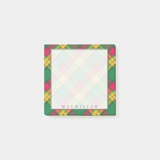 Regal Scottish Clan MacMillan Tartan Post-it Klebezettel (Vorderseite)