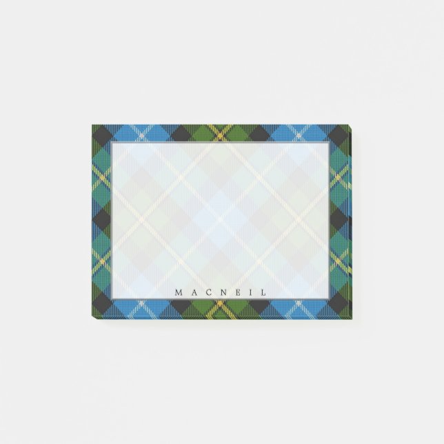 Regal Scottish Clan MacNeil Tartan Post-it Klebezettel (Vorderseite)