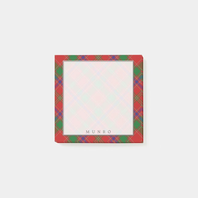 Regal Scottish Clan Munro Tartan Post-it Klebezettel (Vorderseite)