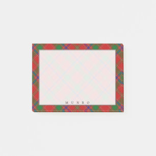 Regal Scottish Clan Munro Tartan Post-it Klebezettel