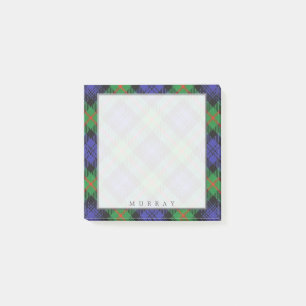 Regal Scottish Clan Murray Tartan Post-it Klebezettel