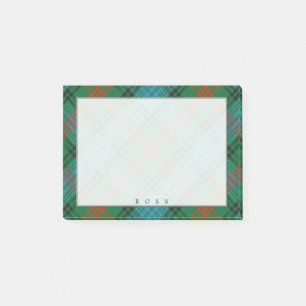 Regal Scottish Clan Ross Tartan Post-it Klebezettel
