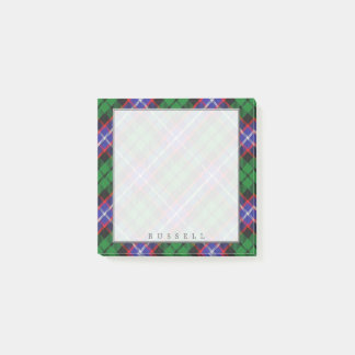 Regal Scottish Clan Russell Tartan Post-it Klebezettel