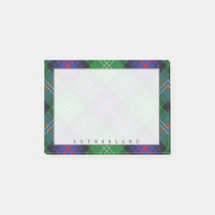 Regal Scottish Clan Sutherland Tartan Post-it Klebezettel