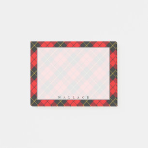 Regal Scottish Clan Wallace Tartan Post-it Klebezettel
