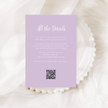 Regal Soft Lavender | Hochzeitdetails QR Code