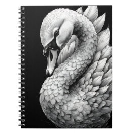Regal the White Swan - Spiral Notebook Notizblock