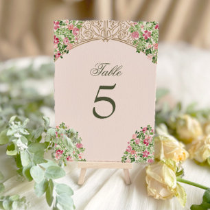 Regal-Türen Elegante Faux-Folie Hochzeit Tischnummer