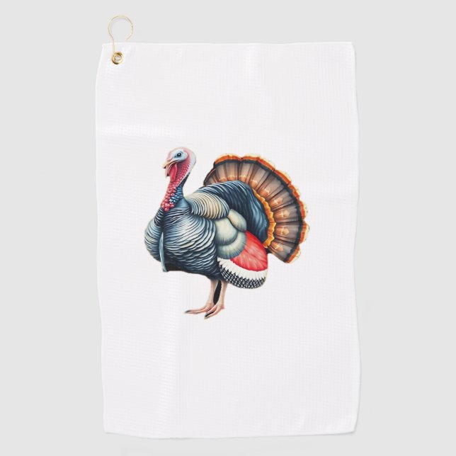 Regal Turkey Display Art Classic T - Shirt Golfhandtuch (Vorderseite)
