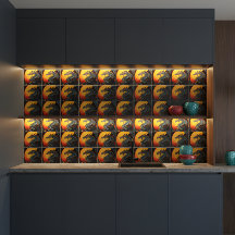 Regaldrache unter der Keramik Vollmond