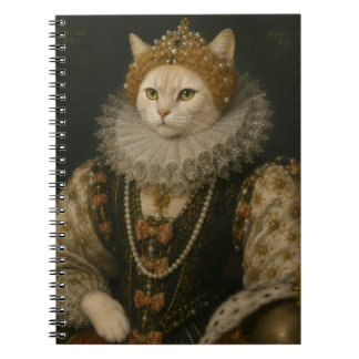 Regale Katzenkönigin Elisabeth I. Renaissance-Port Notizblock