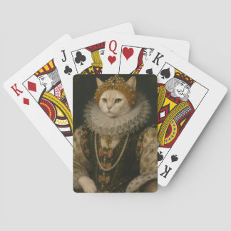 Regale Katzenkönigin Elisabeth I. Renaissance-Port Spielkarten