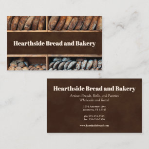 Regale mit Brot Bäckerei Handwerksbrote Visitenkarte