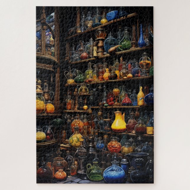 Regale von Trankflaschen Puzzle (Vertikal)