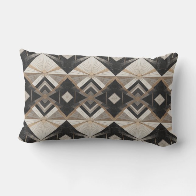 Regalgeometrie-Wirbel im Freien Lumbalkissen Kissen Für Draußen (Rückseite)