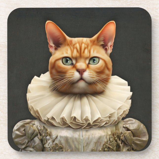 Regalkatze Getränkeuntersetzer (Vorderseite)