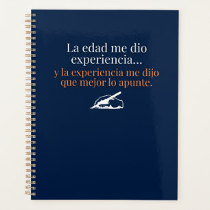 Regalo divertido en azul para gente mayor planer