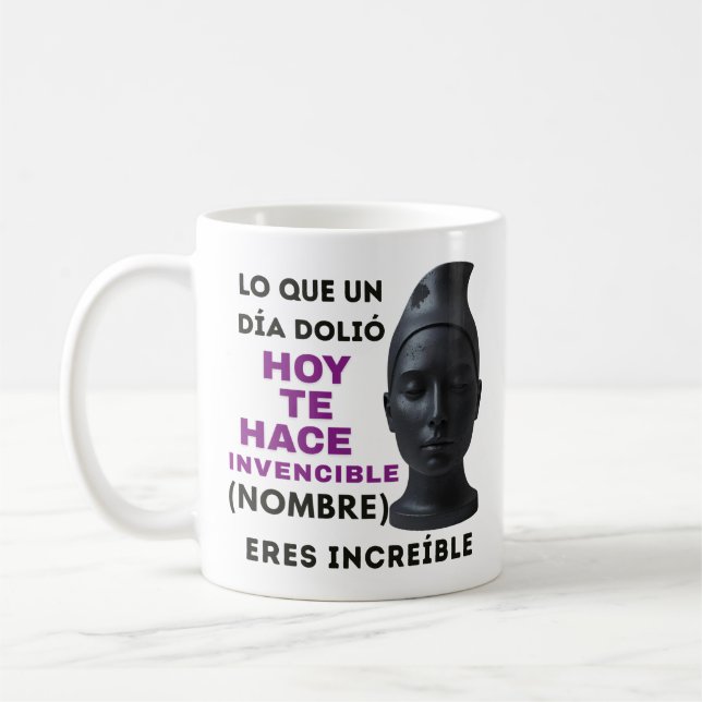 REGALO PERSONALIZADO(NOMBRE)ERES INVENCIBLE KAFFEETASSE (Links)