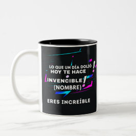 REGALO PERSONALIZADO(NOMBRE)ERES INVENCIBLE ZWEIFARBIGE TASSE