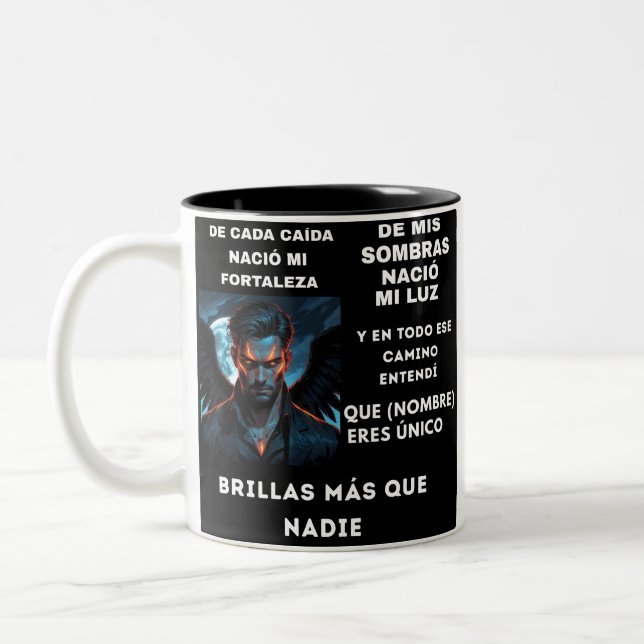 REGALO PERSONALIZADO (NOMBRE)TU BRILLAS ZWEIFARBIGE TASSE (Links)