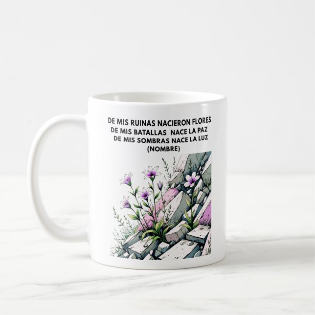 REGALO PERSONALIZADO PARA (NOMBRE) FLORECE RENACE KAFFEETASSE (Links)
