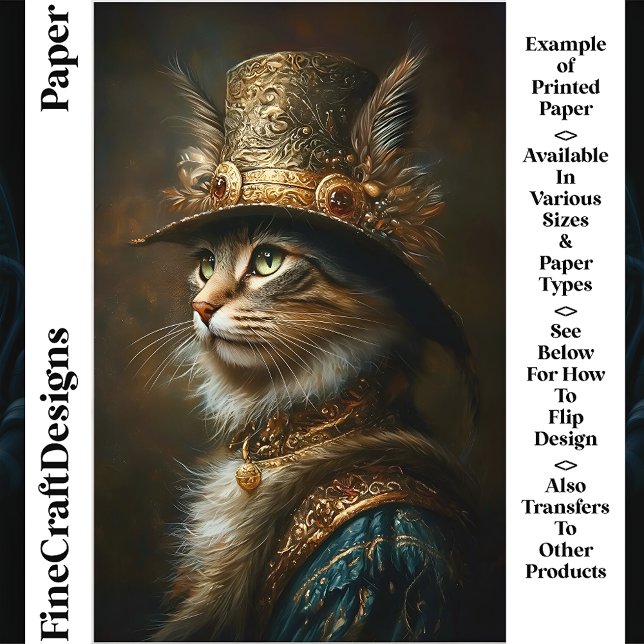 Regalopulent Steampunk Cat CS3 Craft Paper (Von Creator hochgeladen)