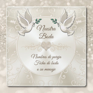 Regalos de boda personalizados, posavasos. glasuntersetzer