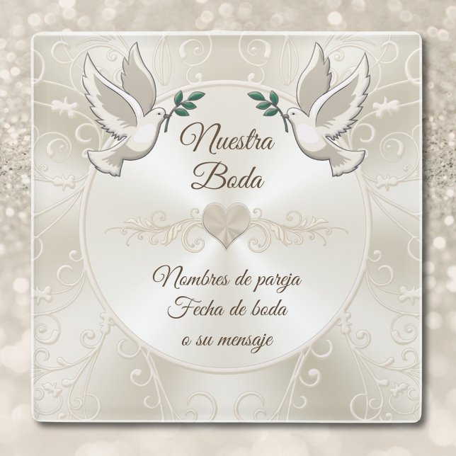 Regalos de boda personalizados, posavasos. glasuntersetzer (Regalos de boda personalizados. Regalos de boda españoles. Spanish wedding presents. spanish wedding)