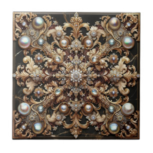 Regalsymmetrie: Ein opulentes barockes Meisterwerk Fliese