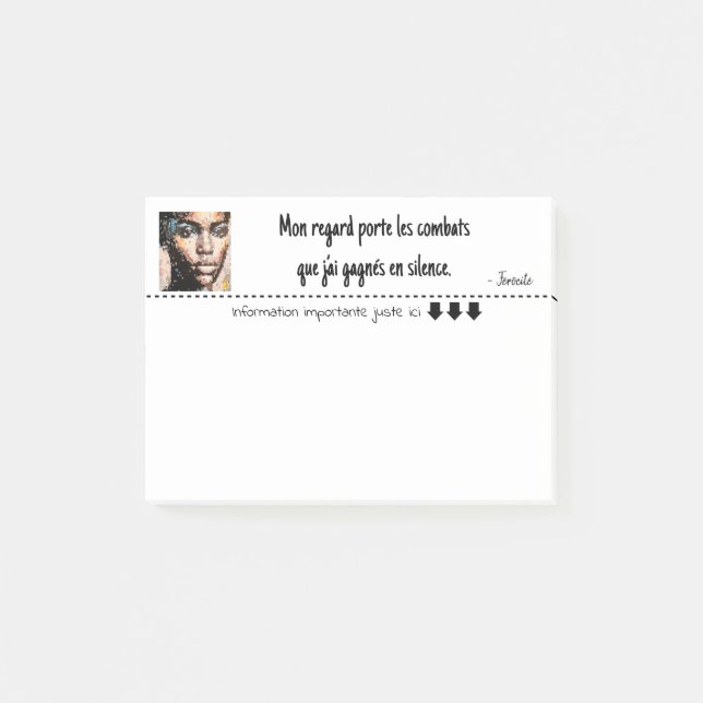 Regard pixelisé intense  post-it klebezettel (Vorderseite)