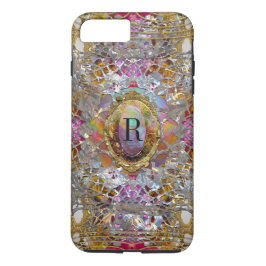 Regardez dans kaléidoscope Elegante Girly Monogram Case-Mate iPhone Hülle