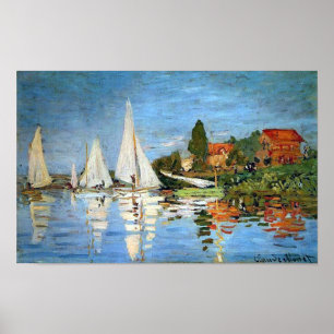 Regatta bei Argenteuil, Claude Monet Print Poster