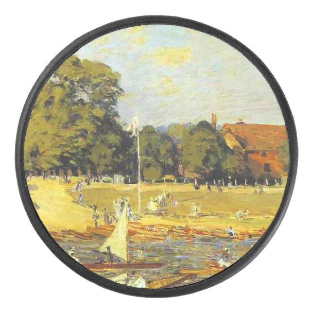 Regatta bei Hampton Court Alfred Sisley Poster Eishockey Puck (Vorderseite)