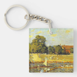 Regatta bei Hampton Court Alfred Sisley Poster Schlüsselanhänger