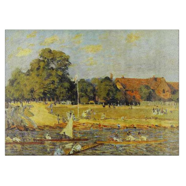 Regatta bei Hampton Court Alfred Sisley Poster Schneidebrett (Vorderseite)