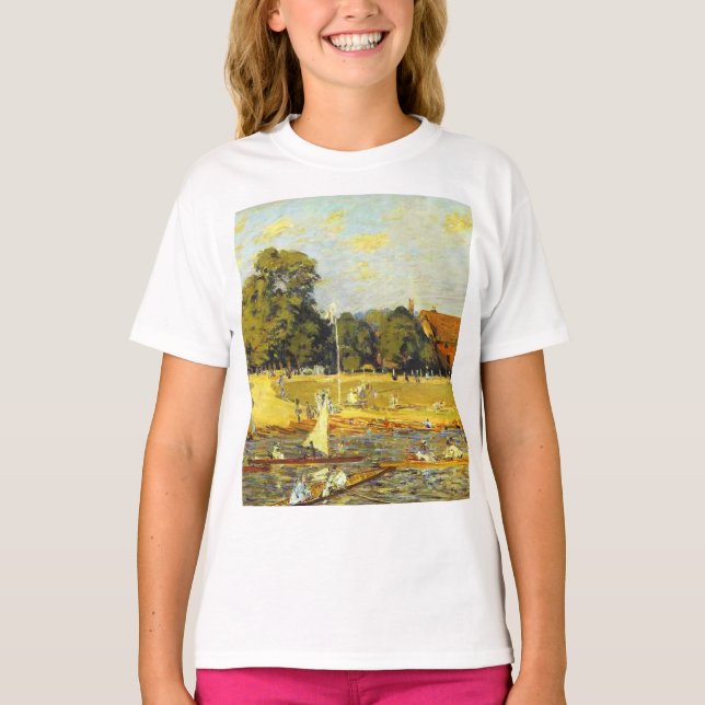 Regatta bei Hampton Court Alfred Sisley Poster T-Shirt (Vorderseite)