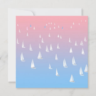 Regatta-Boote auf dem Ozean Karte