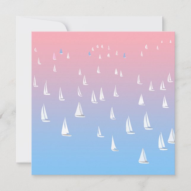 Regatta-Boote auf dem Ozean   Karte (Vorderseite)
