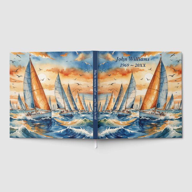 Regatta für Wasserfarben Gästebuch (Voll)