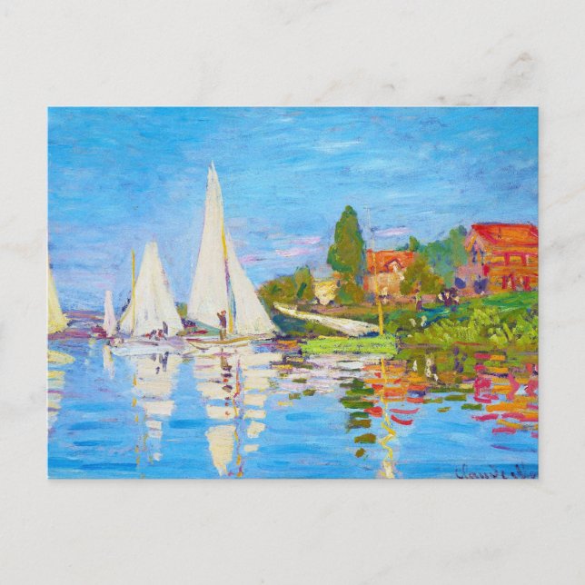 Regatta in Argenteuil Claude Monet Postkarte (Vorderseite)