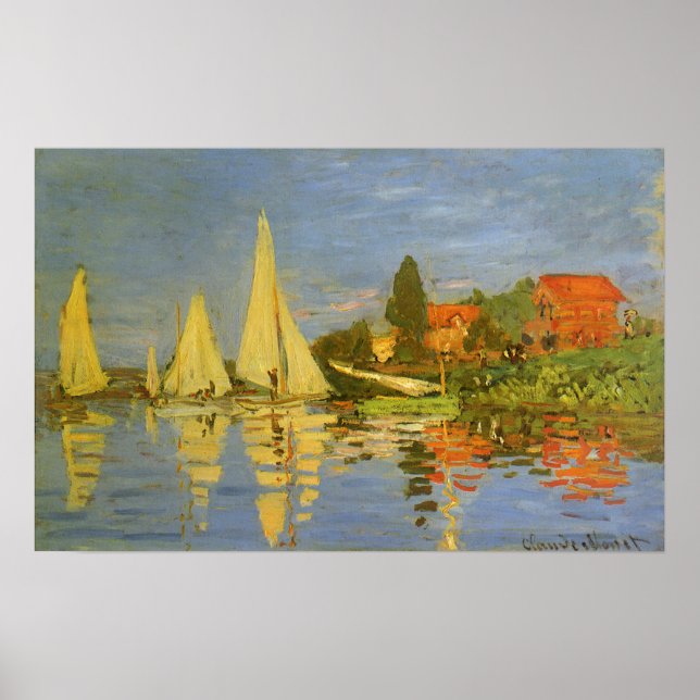 Regatta in Argenteuil von Claude Monet Poster (Vorne)