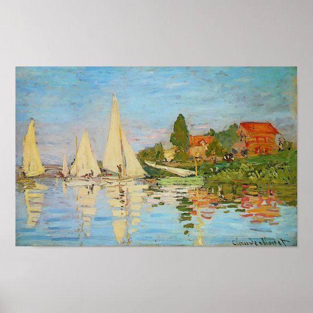 Regatta in Argenteuil von Claude Monet Poster (Vorne)
