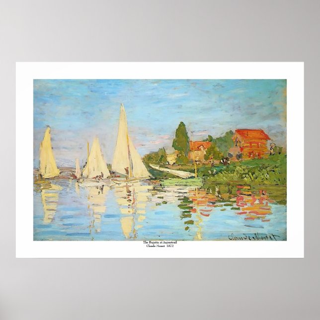 Regatta in Argenteuil von Claude Monet Poster (Vorne)
