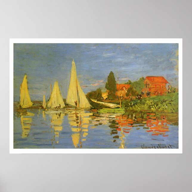 Regatta in Argenteuil von Claude Monet Poster (Vorne)