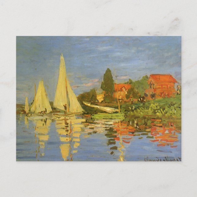 Regatta in Argenteuil von Claude Monet Postkarte (Vorderseite)