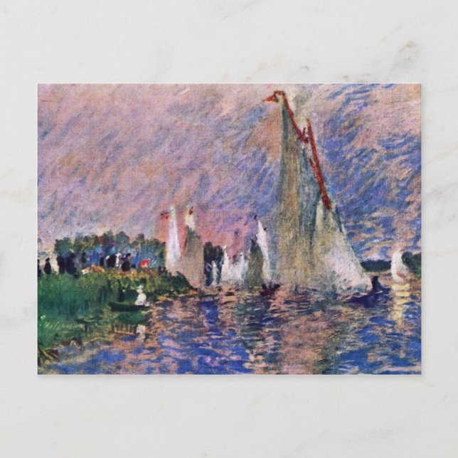 Regatta in Argenteuil von Pierre-Auguste Renoir Postkarte (Vorderseite)